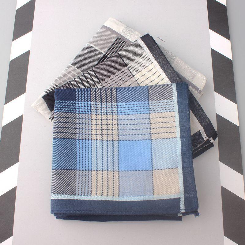 Khăn Tay Cotton, Hoàn Toàn Mới, Dành Cho Nam Giới, Phong Cách Doanh Nhân, Mềm Mại Và Thấm Hút Mồ Hôi, Thiết Kế Vuông, Làm Bằng Cotton Chải Kỹ, Thích Hợp Làm Quà Tặng Cho Người Già, Đi Kèm Trong Hộp Quà Hoa 5
