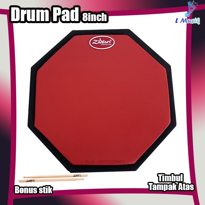 PAD DRUM 8IN LATIHAN STICKING DRUM PAD 8