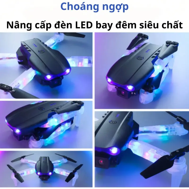Máy bay điều khiển từ xa E100 Max, Flycam giá rẻ, Flaycam Cảm Biến Chống Va Chạm, Drone mini 3