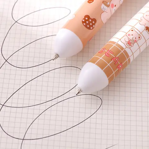 BISA COD S6271 Pulpen Karakter Beruang Lucu /  Bulpen Karakter Teddy Lucu 10 Warna Tinta Stationery Biru Hijau Hitam Merah Pena Pink Kuning Ungu Bolpoin 5