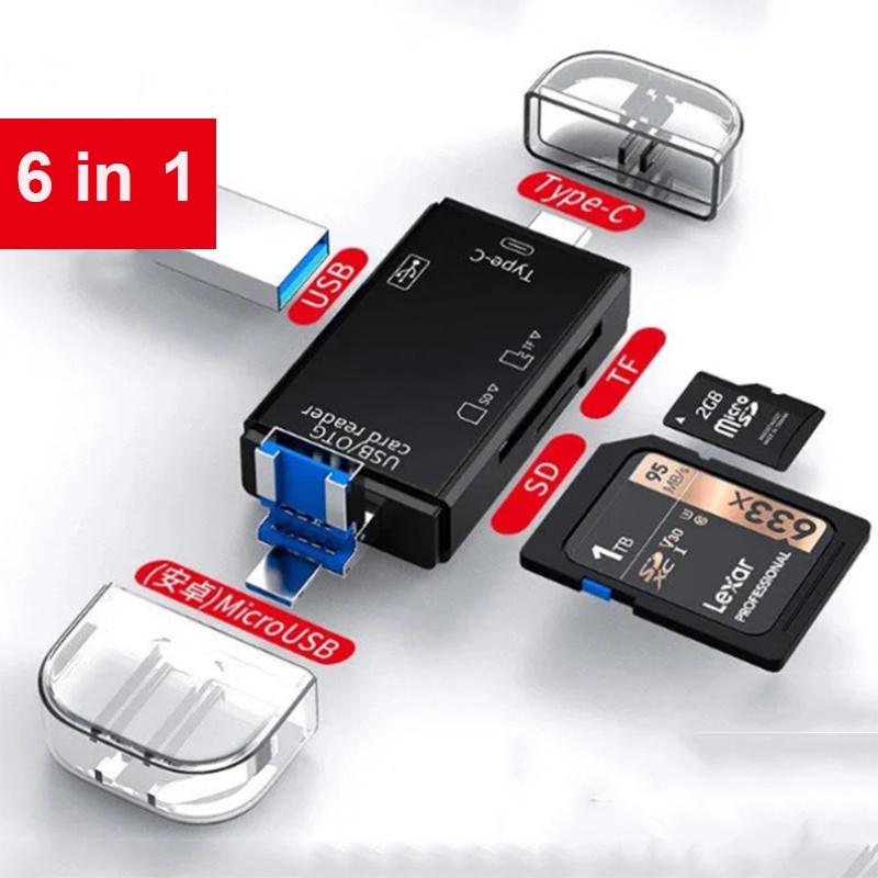 Pembaca Kad SD, 6 dalam 1, Pembaca Kad USB C, USB 2.0, Mirco - TikTok ...