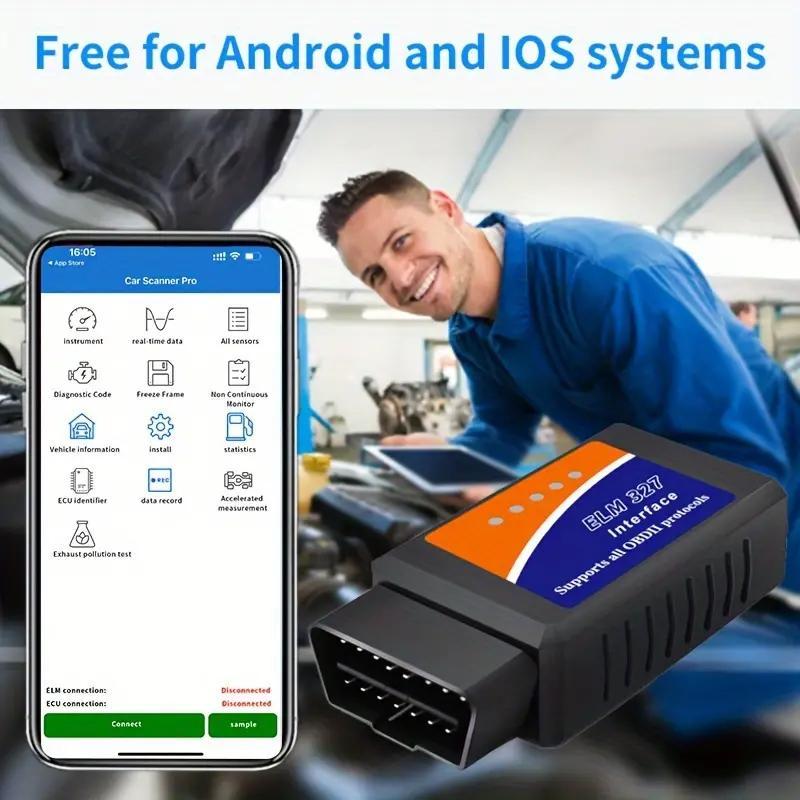 OBD2 Scanner, Wireless OBD2 Car Diagnostic Scanner, Car Fault Code Reader, Professional Car Diagnostic Tool for Android, iOS & Windows 3