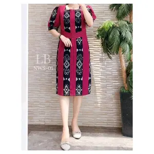 dress tenun pesta,baju tenun etnik