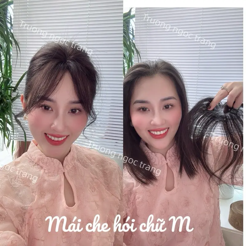 MÁI CHỮ M - tóc thật siêu da lưới
