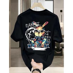 純綿トレンドブランド半袖Tシャツ メンズ 夏の新しい ゆったり 大きいきめサイズ カジュアル 多目的 メンズトップス