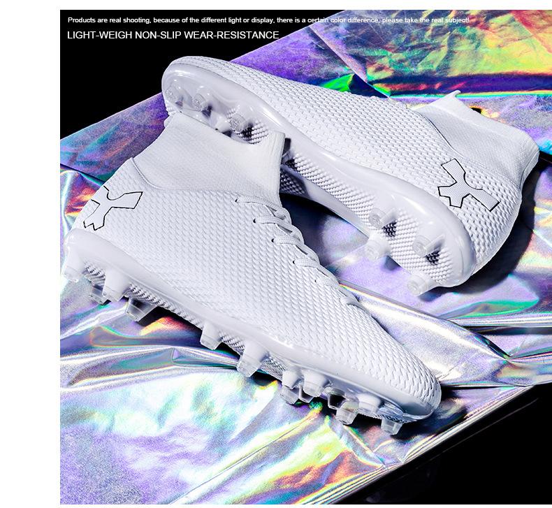 Product Introduction of In Stock Professional Soccer Shoes Teenagers Race Shoes Green Field Combat Boots Men's and Women's Football Boots 47 Soccer Shoes Boys and Girls Teenagers Students TF Broken Nail AG Long Nail Artificial Flat Leather Foot Training Transport 5