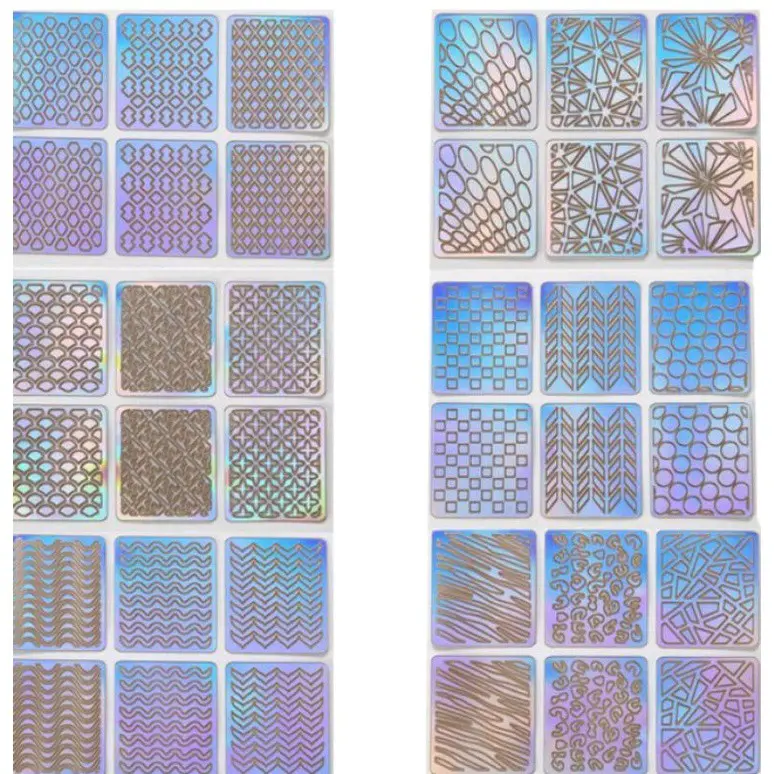 3 PCS NAIL ART STENCIL.TRANSFER MANICURE NAIL ART 2