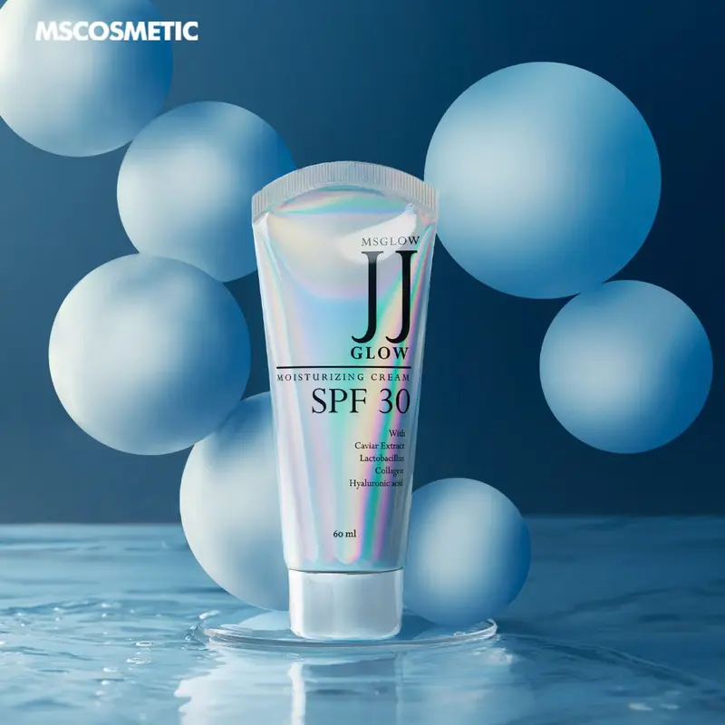 MS GLOW JJ Glow Moisturizing Cream SPF 30 Semua Jenis Kulit Wajah Moisturizer Pelembab Mencerahkan 2