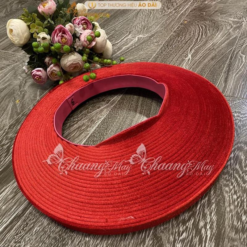 Khăn xếp nhung đội đầu mấn đóng áo dài cô dâu loại 30 tầng đẹp Women Khăn Choàng Nữ