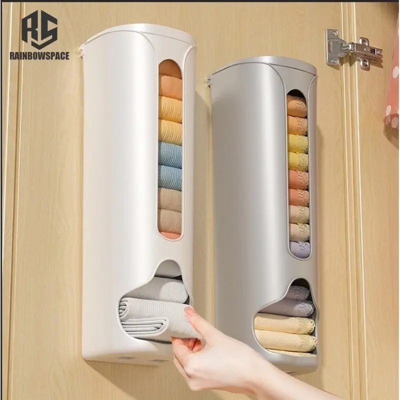 Hộp đựng quần chip đồ tất khăn treo tường 23x9cm PET trắng/xám