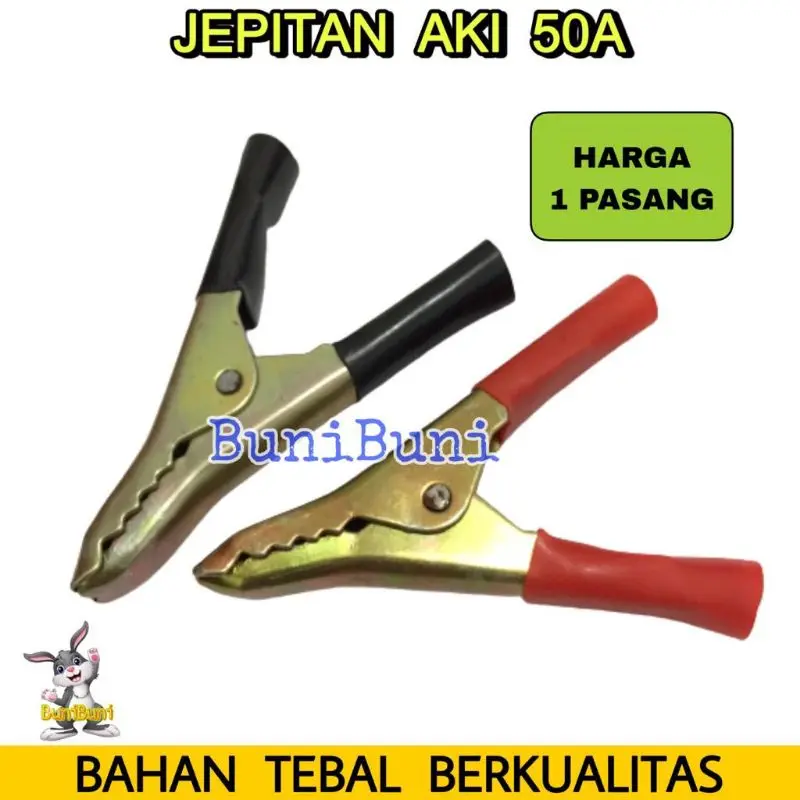 JEPITAN AKI 50A - Jepit / Capit Aki Accu Buaya 50A Universal (SEPASANG) 4