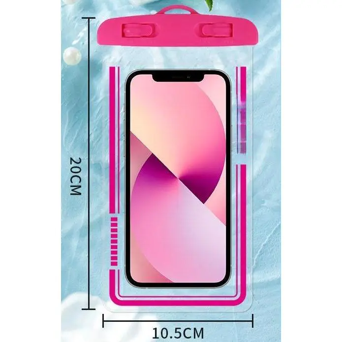 New Outdoor Waterproof Phone Bag with Touchscreen Transparent Phone Case for Drifting and Swimming Sealed Bag