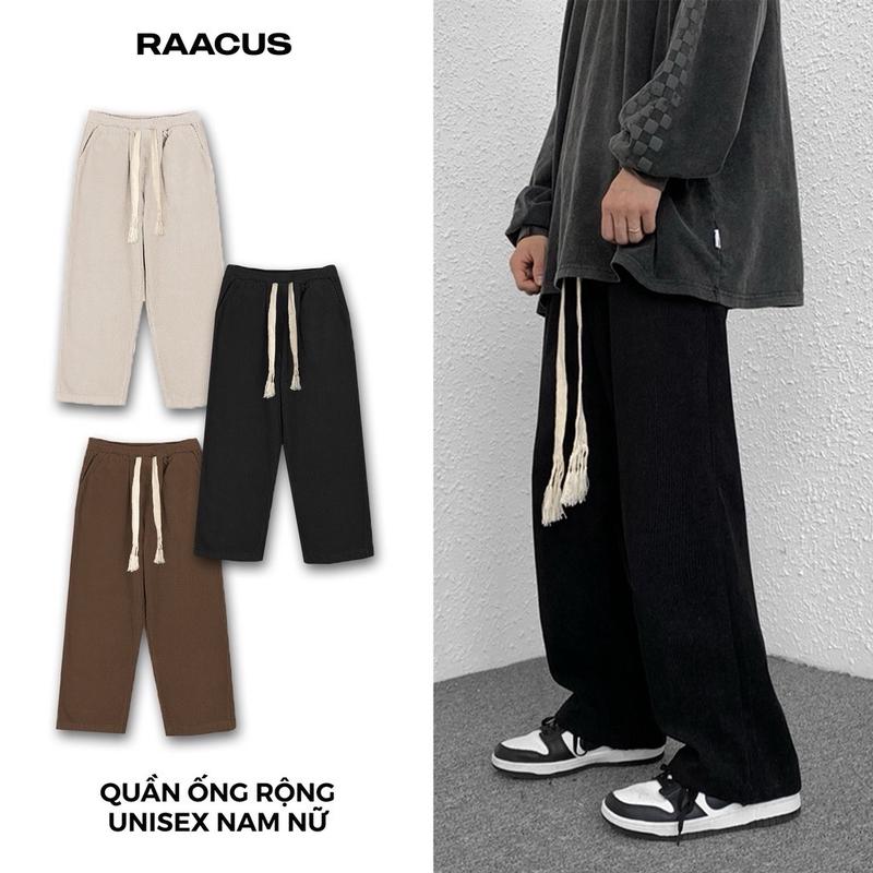 Quần ống xuông dài trơn nỉ tăm nhung nam nữ. 0