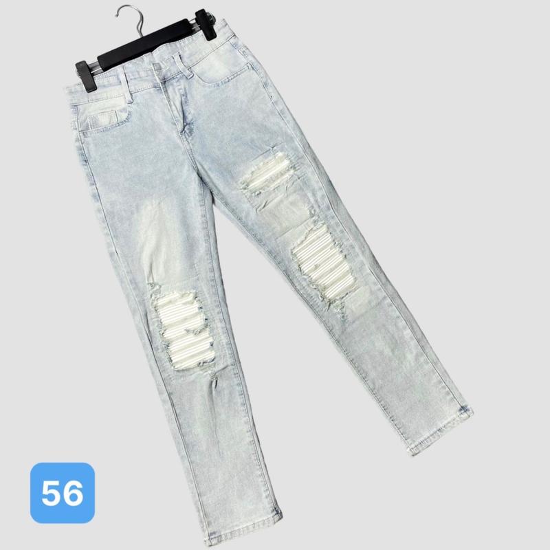 Quần jean nam [ FREESHIP ] 09 Quần bò nam màu đen rách - Quần dài nam chất jean co giãn phong cách thời trang vá da đen có lớp lót Menswear Pants Có Túi 4