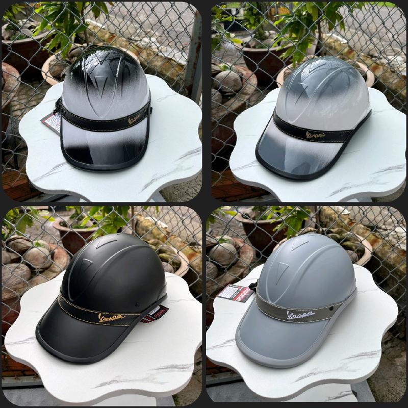  combo 2 nón bảo hiểm kết vespa dành cho cả nam và nữ  kèm 1 móc khóa  