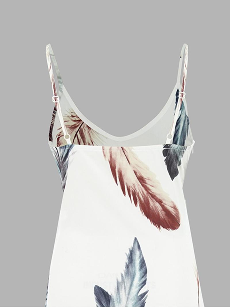 Product Introduction of Women's Floral Print Tie Shoulder Cami Dress, Boho Sleeveless Spaghetti Strap Long Dress for Beach Holiday Vacation, Ladies Summer Clothes 6