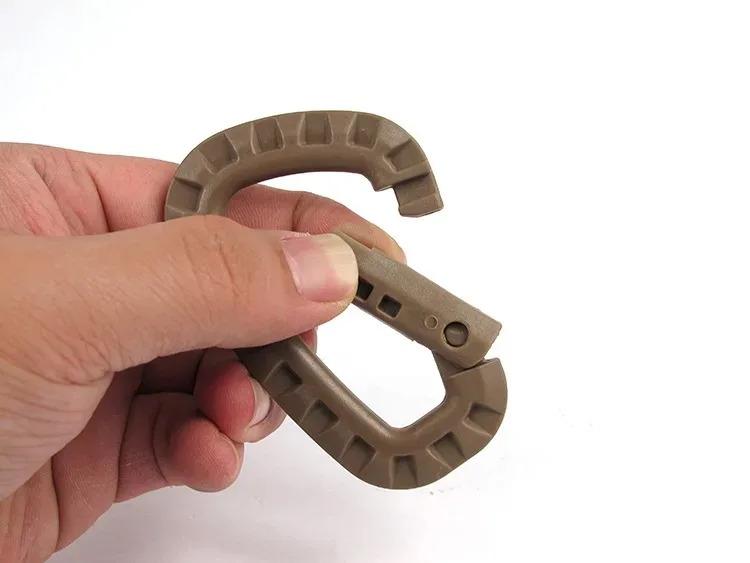 Product Introduction of 1/2/4PCS 6x Tactical Carabiner Carabina Karabiner Clip Plastic Cadet Hiking Camping 19