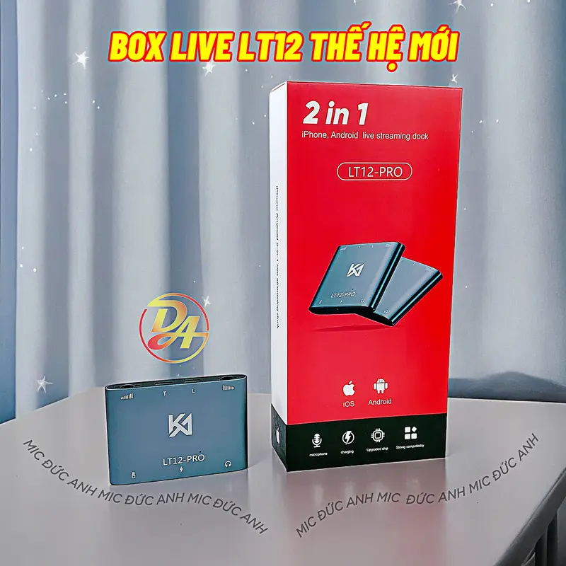 Box Stereo LT12 Pro (Logo KA Chinh Hang) Livestream Đa Năng Có Đàm Thoại 2 Chiều, Sạc và Live Đồng Thời Cho Android và IP Phụ Kiện Loa Đức Anh 3