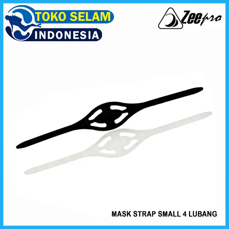 Mask Strap Zeepro Small 1,6cm 4 Lubang Silicone Tali Masker Kacamata Goggle Selam Scuba Diving Snorkeling Freediving Freedive Sonkling Spearfishing Spearo Apnea 0