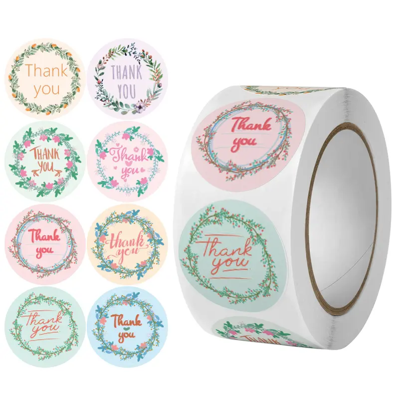 Stiker Label Thank You / Stiker Roll (500 Pcs) / Stiker Kartun - GG0251 8