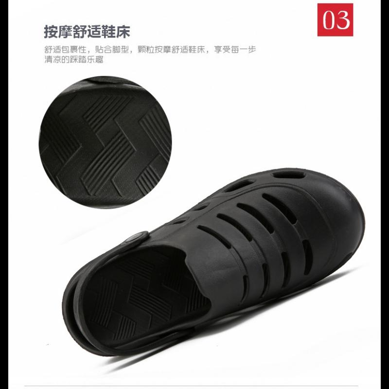 Product Introduction of รองเท้าจระเข้ สำหรับผู้ชาย แจ๊กเก็ตฤดูร้อน กันลื่น พื้นหนา อเนกประสงค์ รองเท้าแตะปลายเท้า เหมาะสำหรับคู่รัก รองเท้าแตะลุย 10