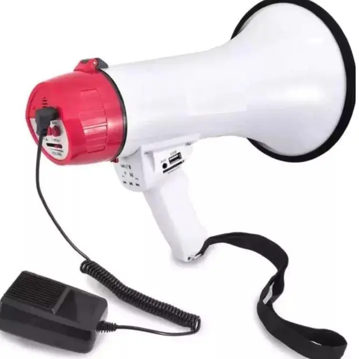 MIMI  Megaphone Speaker Bullhorn Siren Alarm Audio Button Handheld Rechargeable