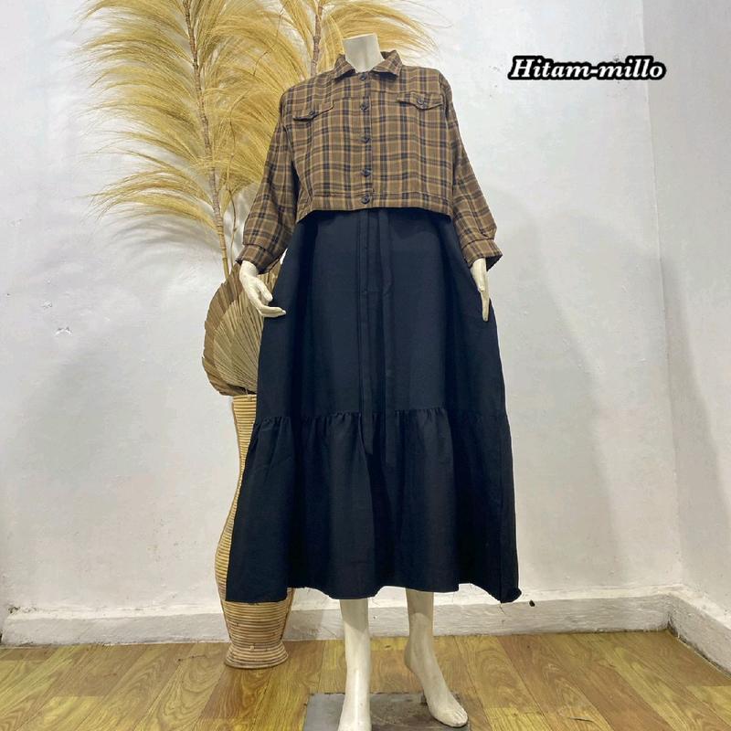 outer wanita kekinian / outfit wanita / outer untuk kondangan Dress Formal Muslim 5