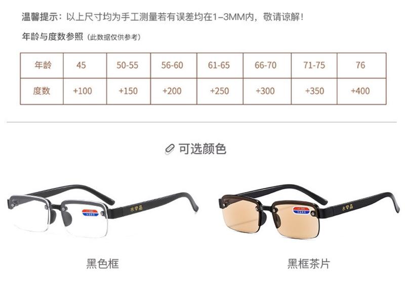 Product Introduction of Kính Đọc Sách Pha Lê HD Không Khung, Hàng Mới Về, Thoải Mái, Chống Mệt Mỏi, Kính Chống Ánh Sáng Xanh, Thích Hợp Cho Người Già, Lý Tưởng Cho Các Bữa Tiệc Trại 4