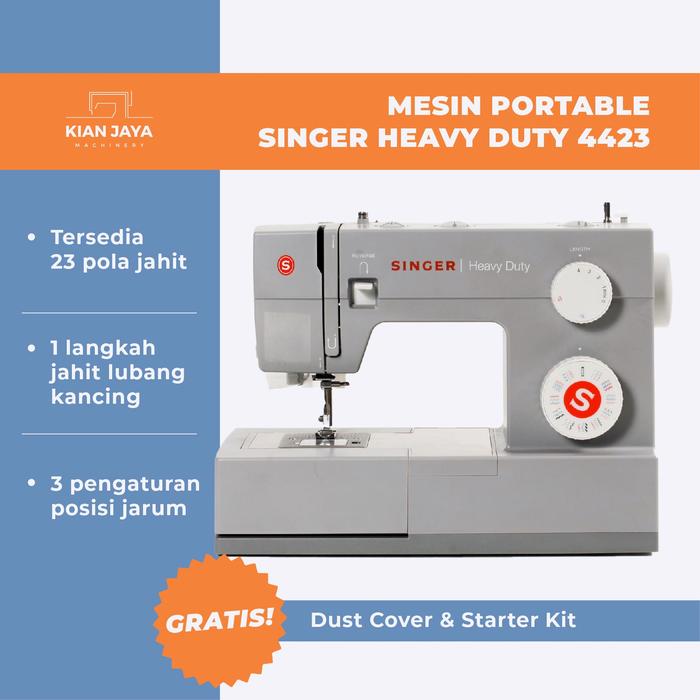 Gambar Mesin jahit SINGER portable 4423 Heavy dutty mesin  jahit dari Kianjaya Machinery Kota Bandung Tokopedia