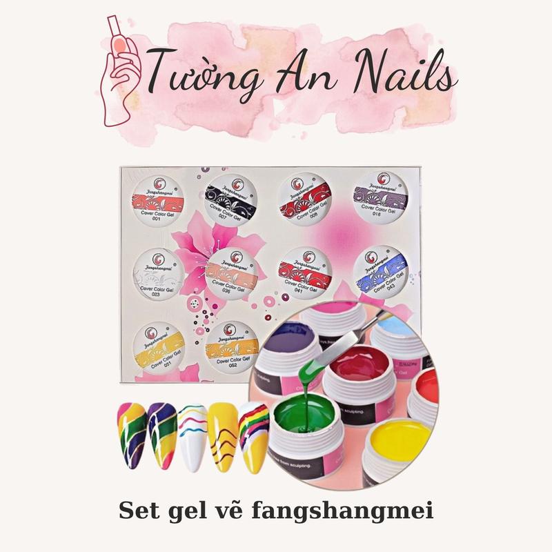 Set gel vẽ 12 màu fangshangmei chuyên dụng sơn gel