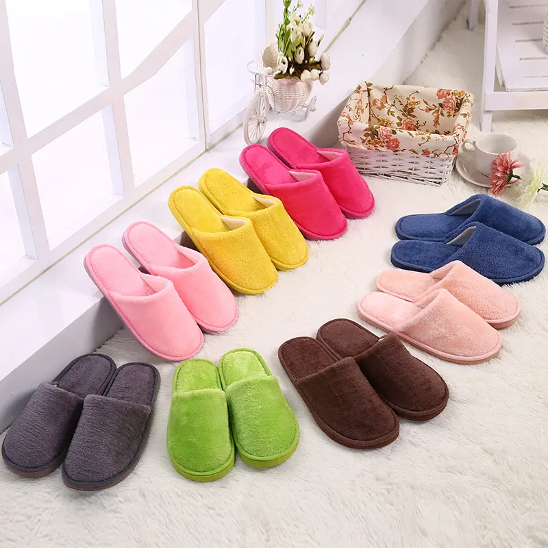 Dép bông mang trong nhà văn phòng nam nữ Siêu Rẻ Store Dép đi mùa đông cute chống trơn trượt giá rẻ ( KL10 ) Women