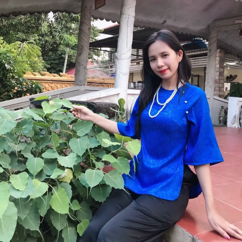 Áo Bà Ba Gấm Thanh Liễu HG015 - Pháp Phục Đi Chùa [Pháp Phục Huỳnh Gia]