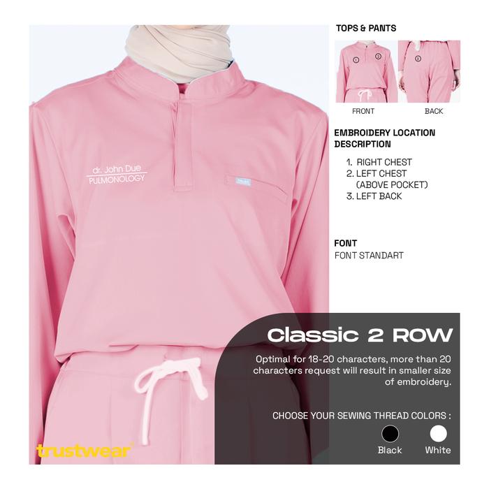 Gambar BORDIR NAMA Doctor’s Scrubs / Scrub Dokter - TRUSTWEAR - Classic 1 Baris, Baju dari TRUSTWEAR Kab. Sukoharjo 3 Tokopedia