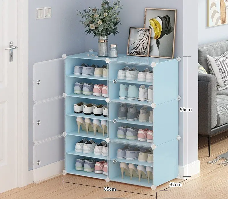Kệ giày nhựa lắp ghép 12 ngăn dễ dàng vận chuyển - Dài 85, Rộng 32, Cao 96cm 3