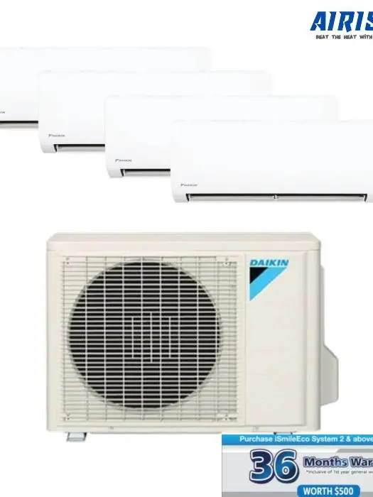 DAIKIN AIRCON iSmileEco R32 INVERTER SYSTEM 4 (5 TICKS) - SUPPLY ONLY