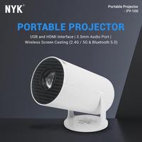 Gambar Mini Smart Projector NYK PY-100 200 ANSI Lumens HD 720P - Mini LCD Projector NYK Smart Android PY 100 dari GGSTORESBY Kota Surabaya 3 Tokopedia