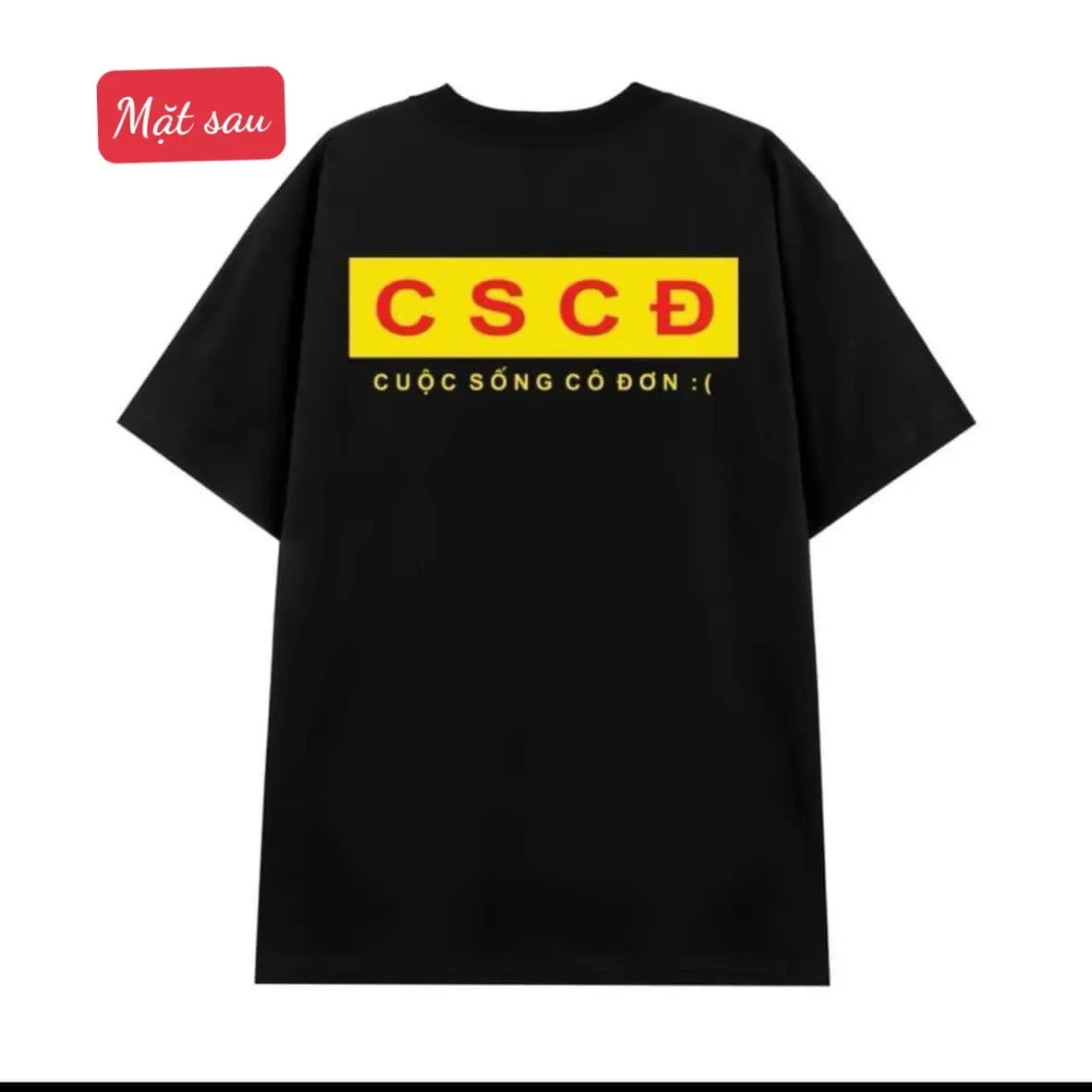 Áo phông CSCĐ cuộc sống cô đơn hình in , from rộng Nam ,nữ  chất cotton mát ,mịn Menswear Cổ Tròn