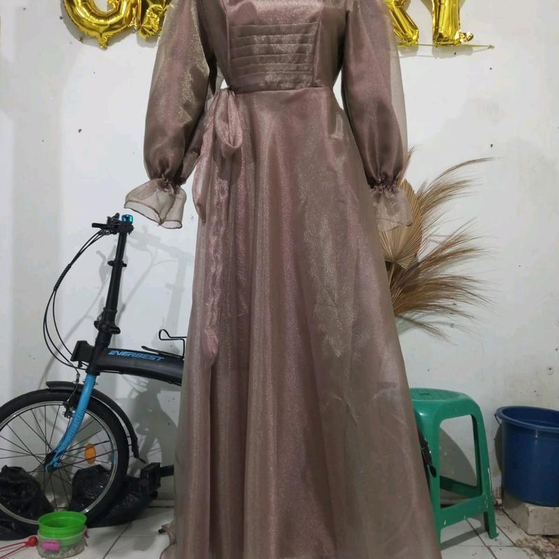 DRESS ORGANZA CRISTAL PREMIUM Gamis Seragam 4