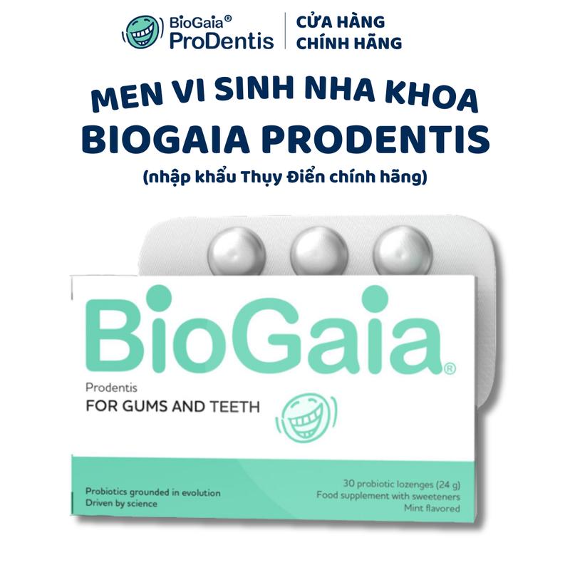 Men vi sinh cải thiện tình trạng răng miệng và tiêu hóa đường ruột BioGaia Prodentis - Viên ngậm Thụy Điển chính hãng