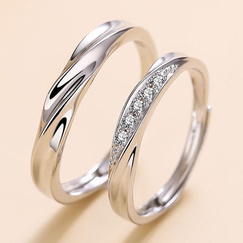  Nhẫn Cặp Đôi Tình Yêu Mãi Mãi Màu Bạc Nhẫn Có Thể Điều Chỉnh 1   2 Chiếc Thích Hợp Cho Người Yêu Đám Cưới 2024 