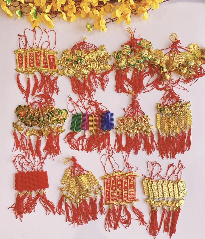 10 Dây Liễn Đủ Mẫu - Dài 13cm - treo trang trí Tết