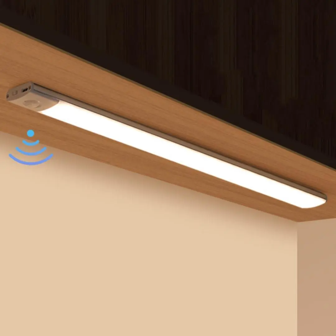 USB Rechargeable LED Motion-Sensor Light, Wireless Magnetic Under Counter Closet Light, Kitchen Night Light for Wardrobe Closets Cabinet Cupboard Stairs Corridor Shelf