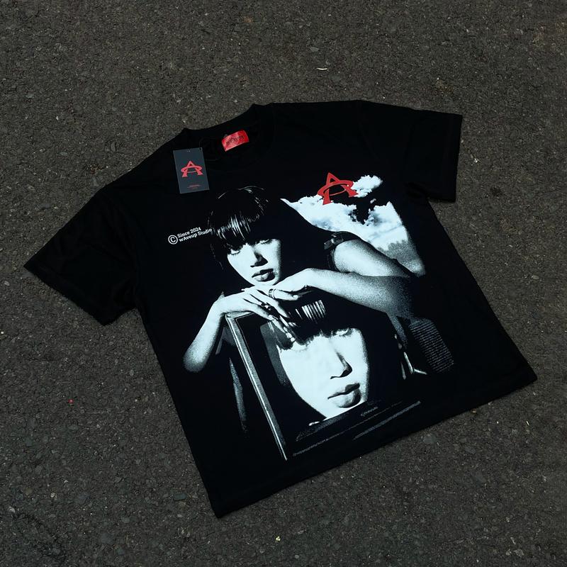 Áo thun "IN YOUR EYES" Cotton 100% - Form Boxy - 250gsm Màu Đen - In 2 Mặt - wAveup VN Menswear Nam Cổ Tròn
