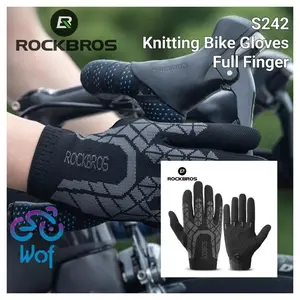 ROCKBROS S242 Sarung Tangan Sepeda Knitting Bike Full Finger Glove - XL