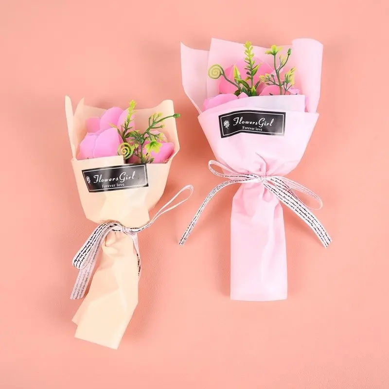 Hoa Xà Phòng Nhân Tạo Ba Đầu 24CM, Hoa Mô Phỏng Hoa Hồng Thực Tế Cho Ngày Của Mẹ, Ngày Nhà Giáo, Ngày Lễ Tình Nhân, Quà Tặng Cho Phụ Nữ 3