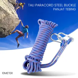 Tali Paracord Panjang 10mm 10M dan 20M / Tali Panjat Tebing / Tali Gunung tali karmantel tali climbing biru