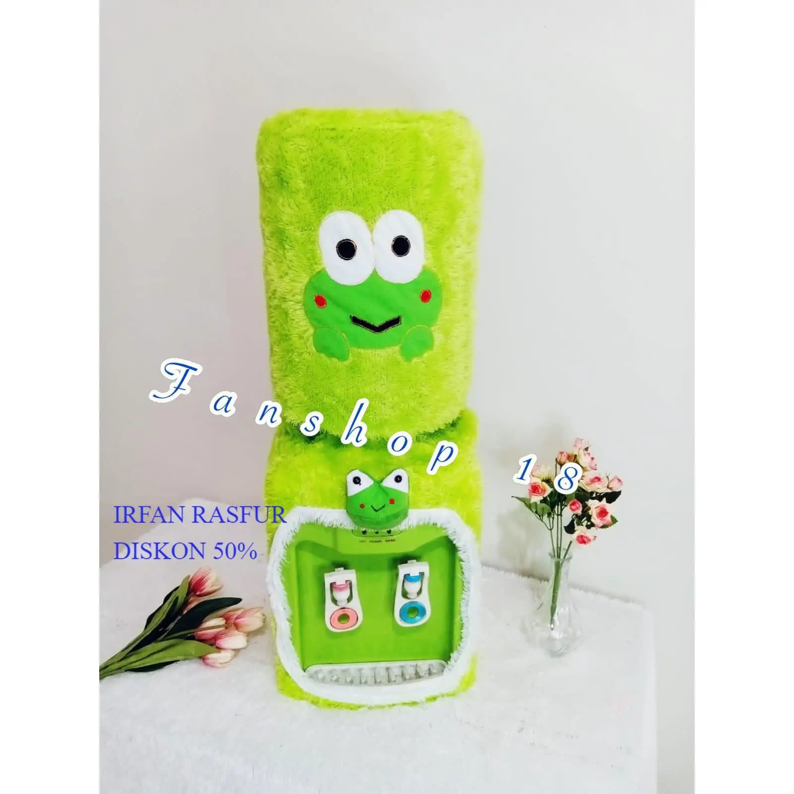 Set cover galon karakter bulu rasfur + cover dispenser karakter bulu rasfur