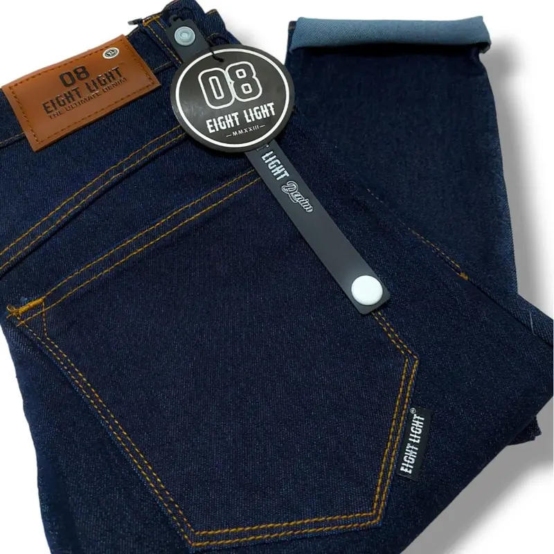 Celana Jeans Panjang Pria Slim Fit Streetch Ori EIGHT LIGHT DENIM 08 Premium Navy Garment 6