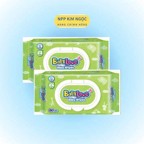 Khăn uớt trẻ em Baby Love gói 80 tờ sản phẩm của Unicharm - Kim Ngọc 1