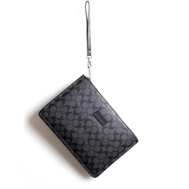 Product Introduction of New Men's Personalized Clutch Chessboard Grid Contrast Color and Versatile Trendy Clutch Large Capacity Mobile Phone Bag Wholesale 21